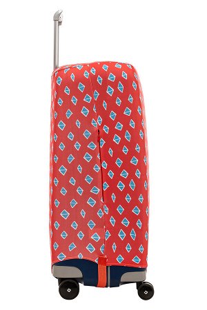 Чехол для чемодана «Ромбик в красном» с паттерном Студии Артемия Лебедева M/L (SP310)