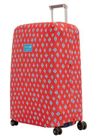 Чехол для чемодана «Ромбик в красном» с паттерном Студии Артемия Лебедева L/XL (SP310)