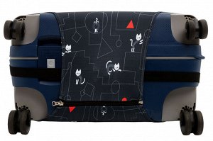 Чехол для чемодана «Коты и порядок в черном» с паттерном Студии Артемия Лебедева M/L (SP310)