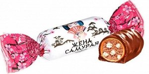 Конфеты Конфеты Сладуница "Жена Самурая" представляют из себя нежное пралине, на которое нанесена карамель, и сверху конфета покрыта шоколадной глазурью. Как Чио-Рио фабрики КДВ