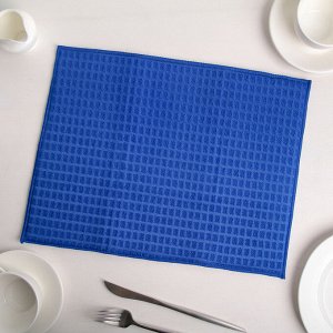 Салфетка для сушки посуды Доляна, 30?40 см, микрофибра, цвет синий