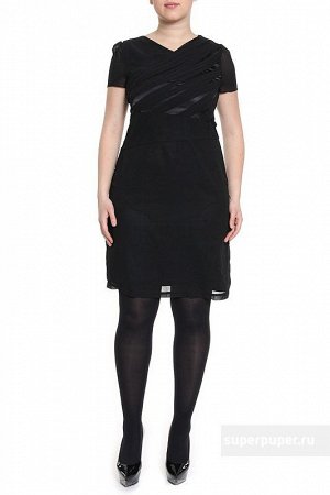 Топ Женское платье текстильное |Чёрный| 100% полиэстер|Le Monique