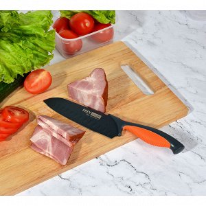 SATOSHI Фрей Нож кухонный сантоку 17см, нерж.сталь с антиналипающим покрытием