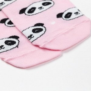 Носки укороченные "Панды" р. 36-39 (23-25 см), розовый
