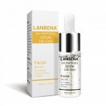 Антивозрастной серум для лица Lanbena Peptides Serum 24K Gold с 6-ю пептидами и 24 каратным золотом 15 мл