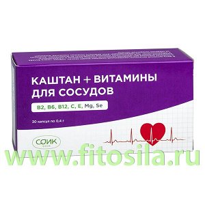 Каштан + витамины для сосудов - БАД, "СОИК", № 30 капс. х 0,4 г.