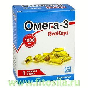 Омега-3 RealCaps - БАД, № 80 капсул х 1,4 г (блистер)