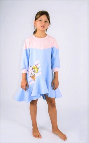 Платье детское - Тутти Фрутти - голубой