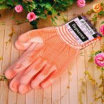 Перчатки нейлоновые с ПВХ покрытием полуоблитые &quot;Примус&quot; оранжевые 8 р-р ДоброСад