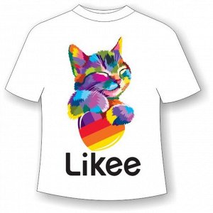 Мир Маек Подростковая футболка Лайки котенок