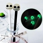 Ручка Череп, светится в темноте. Черная гел паста 9046381