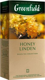 Черный чай в пакетиках Greenfield Honey Linden с липой и медом, 25 шт