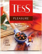 Tess Pleasure черный чай с шиповником и яблоком в пакетиках, 100 шт