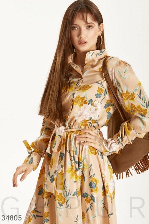 Gepur Шелковое цветочное платье