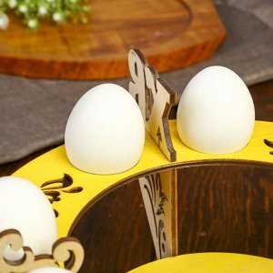 Подставка под пасхальные яйца "Пасхальная" желтая 32х32х16 см  МИКС