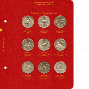 Альбом для памятных монет Турции из недрагоценных металлов. (с 2005 г.)