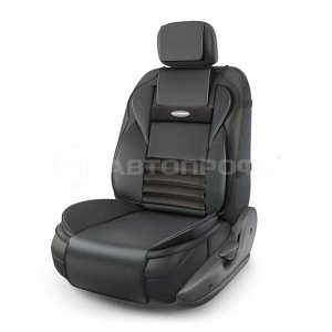 Накидка на сиденье Multi Comfort, анатомическая, 6 упоров, 3 предмета, материал экокожа чёрный