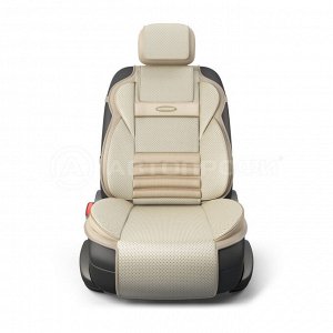 Накидка на сиденье Multi Comfort, анатомическая, 6 упоров, 3 предмета, материал экокожа бежевый