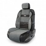 Накидка на сиденье Multi Comfort, анатомическая, 6 упоров, 3 предмета, материал велюр чёрн./т.серый