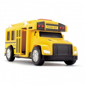 Школьный автобус со светом и звуком, 15 см