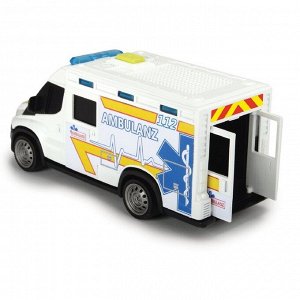 Машинка скорой помощи Iveco Daily с носилками, 18 см, световые и звуковые эффекты