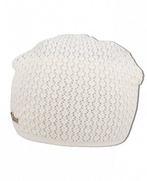 Белая шапка для девочки 37406-ПА19