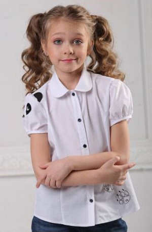 Блузка дляя девлчки белая с коротким рукавом