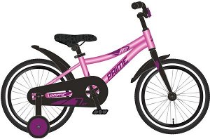 Велосипед NOVATRACK 16" PRIME алюм., розовый металлик,  полная защита цепи, ножной тормоз, короткие