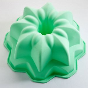 АК-6163S Форма для выпечки кекса "Восторг" цвет: зеленый 23*9см (100)