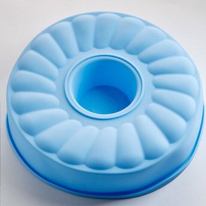 АК-6162S Форма для выпечки кекса "Нежность" цвет: голубой 25,5*5,7см (100)