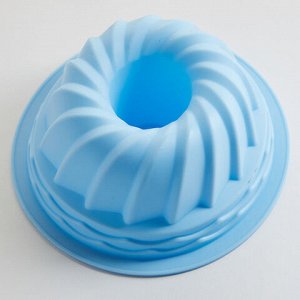 АК-6156S Форма для выпечки кекса "Классический-15" цвет: голубой 15*6,5см (110)
