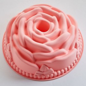 АК-6157S Форма для выпечки кекса "Розарий" цвет: розовый 22*8,7см (100)