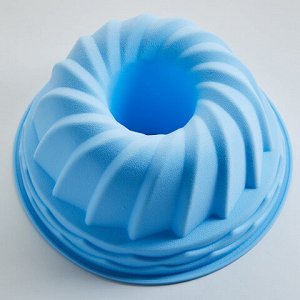 АК-6147S Форма для выпечки кекса"Классический-21" цвет: голубой 21*9,5см (110)