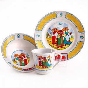 КРС-898 Набор посуды детский "Три богатыря" Царевны (ф-р - Дулево) (3)