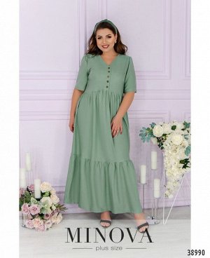 Платье №164-1-оливковый
