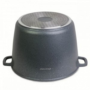 Кастрюля 28*20cm из литого алюминия с антипригарным покрытием "гранит" и стеклянной крышкой