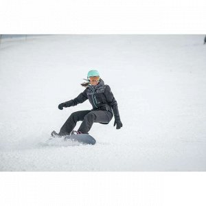 Куртка для катания на сноуборде и лыжах 3 в 1 женская черная SNB JKT 500 PROTEC