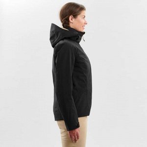 Куртка теплая лыжная женская черная 500