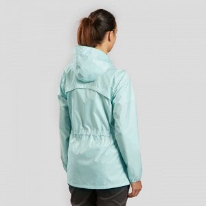 Куртка водонепроницаемая для походов на природе женская Raincut Zip QUECHUA