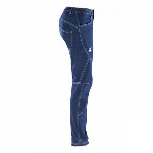 Брюки для скалолазания джинсовые эластичные женские темно-синие  simond
