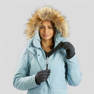 Парка теплая водонепроницаемая для походов SH500 U–WARM женская серая QUECHUA