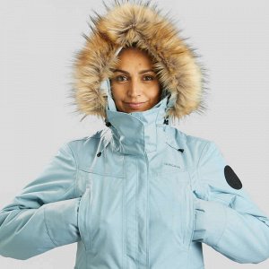 Парка теплая водонепроницаемая для походов SH500 U–WARM женская серая QUECHUA