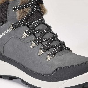 Ботинки кожаные теплые водонепроницаемые женские SH500 X-WARM QUECHUA