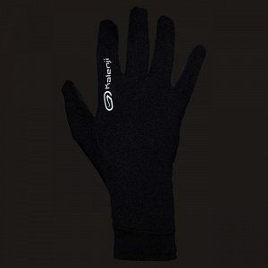 Перчатки тактильные для бега черные kalenji