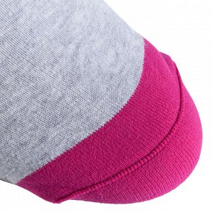 Носки для катания на роликах женские серые и цвета фуксии FIT OXELO