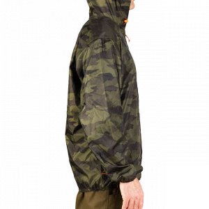 Куртка для охоты водонепроницаемая легкая камуфляжная 100 solognac