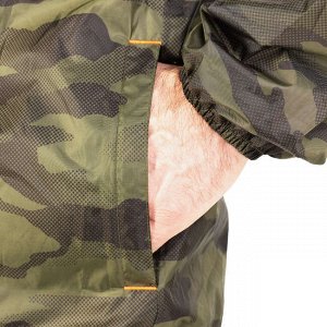 Куртка для охоты водонепроницаемая легкая камуфляжная 100 solognac