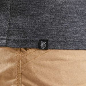Рубашка-поло с дл. рукавами из шерсти мериноса для треккинга мужская TRAVEL 500 FORCLAZ
