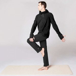 Толстовка для йоги флисовая мужская черная kimjaly