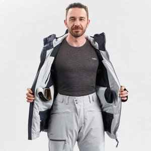Куртка лыжная для фрирайда мужская серая FR500 WEDZE